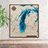 Lake Michigan 3D wooden map wall art with detailed laser-cut layers
