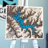 3D wooden map of Senecaville Lake Ohio with layered topographic shoreline