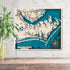 3D wooden topographic map of Atlantic Beach North Carolina wall art