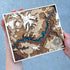 3D wooden map of Apache Lake Arizona with layered topographic design