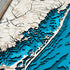 Close-up of Assateague Island 3D map highlighting Chincoteague Bay