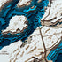 3D wooden map of Balsam Lake Ontario with engraved shoreline and depth layers