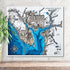 Custom 3D wooden map of Charlotte County Florida with coastal details