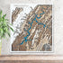 Chickamauga Lake Tennessee 3D wooden map with layered shoreline