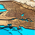 Laser cut wooden map artwork of Oakland city streets and coastline decor