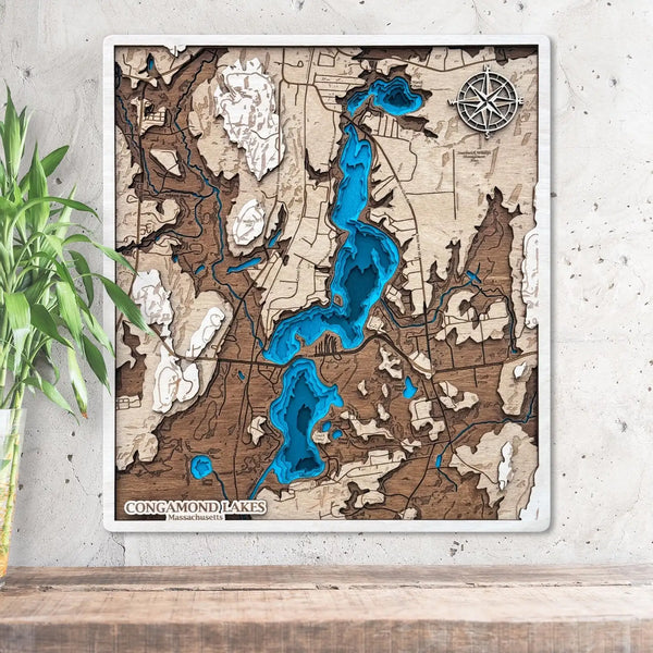 Congamond Lakes map