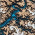 Close up of Lake Cumberland 3D wooden map with blue water layers and coves