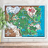 3D wooden map of Hyrule – handmade Zelda wall art with regions Hebra, Faron, Eldin and Gerudo