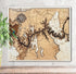 3D wooden map of Grand Canyon National Park with engraved canyon details
