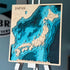 Japan 3D wooden map with layered ocean depth and engraved coastlines