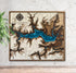Handcrafted 3D wooden map of Lake Coleman Texas with layered topography design.
