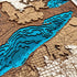 Close-up of Lake Erie 3D map highlighting shoreline and depth contours