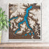 3D wooden map of Lake Como Italy with engraved towns and mountain details