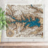 3D wooden map of Lake Murray South Carolina with engraved details