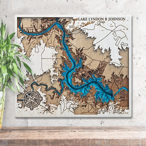 Lake Lyndon B Johnson map
