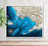 Naples Italy 3D wooden map showing layered Gulf of Naples coastline