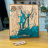 3D wooden map of Narragansett Bay Rhode Island with engraved shorelines