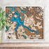 Pokegama Lake Minnesota 3D wooden map with layered shoreline detail