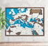 Roman Empire 3D wooden map showing provinces and coastlines