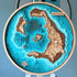 Custom Santorini 3D topographic wood décor for wall hanging