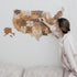 Handcrafted wood wall art of United States with puzzle design